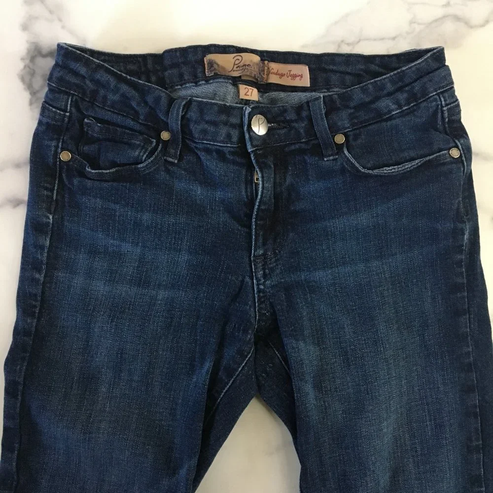 Paige Women's Verdugo Jegging Skinny Jeans, Dark Blue Wash, Size 27 - Picture 2 of 9